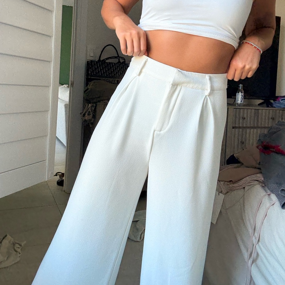 Lulu's Cream Wide Leg Women's Pants